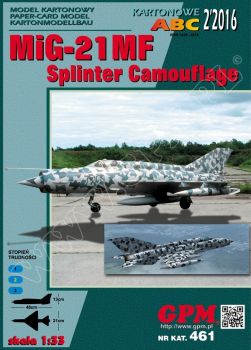 tschechoslowakische Mig-21 MF Splinter Camouflage 1:33 übersetzt