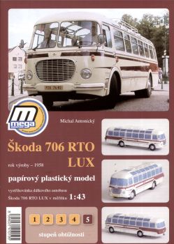tschechoslowakischer Überlandbus SKODA 706 RTO lux  1:43