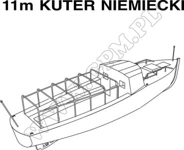 zwei 11,5-m-Verkehrsboote der Kriegsmarine Ganz-Lasercut-Modell m. Kunststoffrumpf 1:200