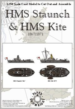 zwei Kanonenboote HMS Staunch (1867) und HMS Kite (1871) 1:250