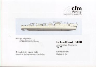 zwei Modelle Schnellboot S100, Typ 38 1:250