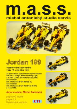 zwei vollständige Formel 1.-Boliden Jordan 199 (aus vier optionalen Darstellungen) 1:24 inkl. LC-Zurüstsatz