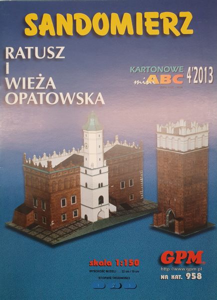 Rathaus und Opatowska-Turm aus Sandomierz / Polen 1:150