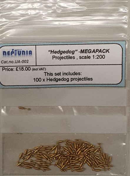 Megapack mit 100 Hedgedog-projectiles (deutsch Igel) 1:200