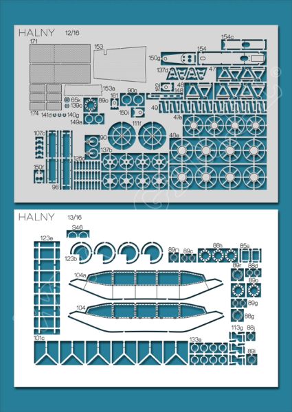Groß-LC-Zurüstsatz für SAR-Schiff R-17 Halny (1973) 1:50 (GPM 503)