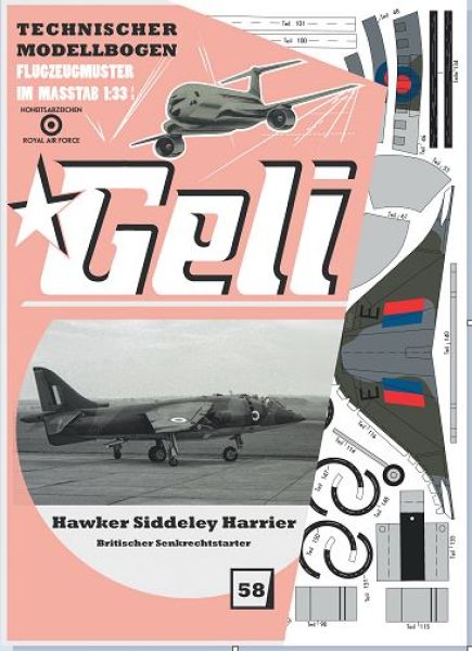 britischer Senkrechtstarter Hawker Siddeley Harrier 1:33