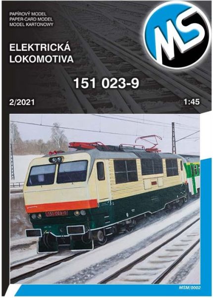 tschechische E-Lokomotive Baureihe 151 (151 023-9) 1:45 präzise
