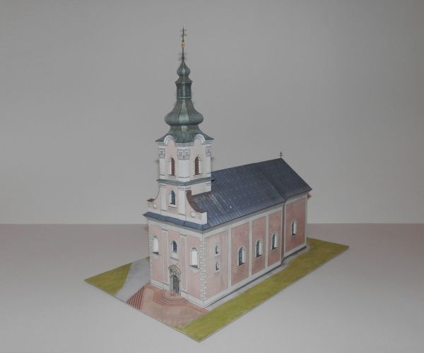 rokoko-klassizistische römisch-katholische Stephanskirche (1774) in Kostolany nad Hornadom 1:140