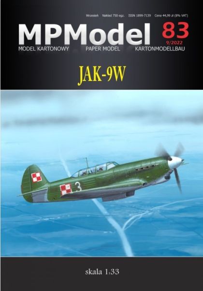 sowjetisches Schul- und Trainingsflugzeug Jakowlew Jak-9W (1945) 1:33