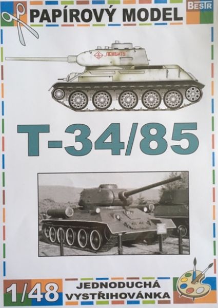 sowjetischer Panzer T-34/85 der 63. Gardebrigade Chelyabinsk, der Panzerkolonnen "Lembitu" (1945) 1:48 einfach