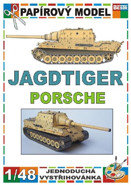 Jagdtiger (Sd.Kfz.186) mit dem Porsche-Fahrwerk in Wüstentarnung 1:48 einfach