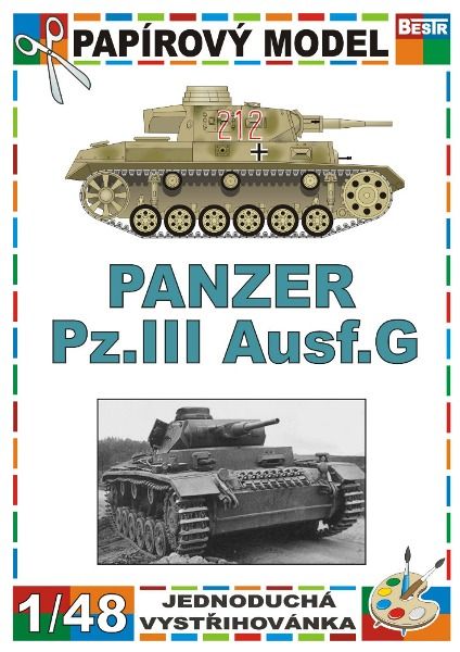 Mittelpanzer Pz.Kpfw. III Ausf. G  (Seitennummer 212) 1:48 einfach
