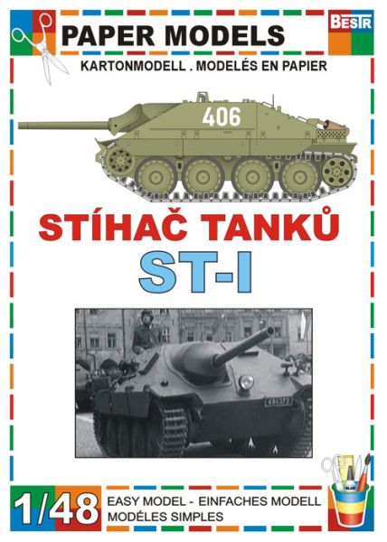 tschechoslowakischer Jagdpanzer ST-I (ex deutscher Jagdpanzer 38 (t) oder Hetzer) 1:48 einfach