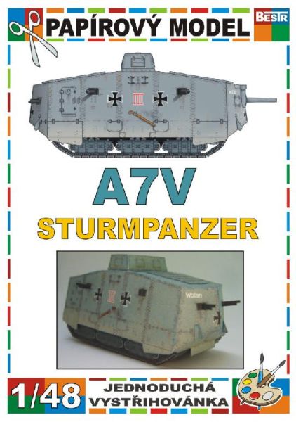 Sturmpanzerwagen A7V 1:48 einfach