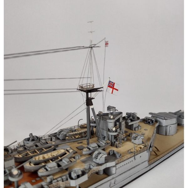 britisches Panzerschiff HMS Hood (1941) inkl. Spantensatz 1:400 (neue Modellkonstruktion 2022)