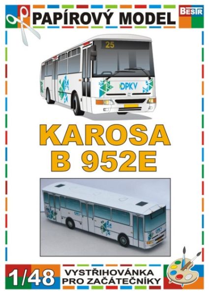 tschechischer Autobus Karosa B-952E Dopravní podnik Karlovy Vary, a.s 1:48 einfach