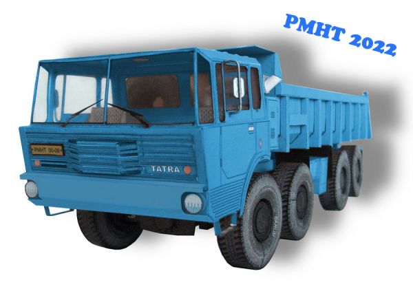 tschechischer schwerer Kippwagen TATRA T813 8x8 S1 blau 1:32