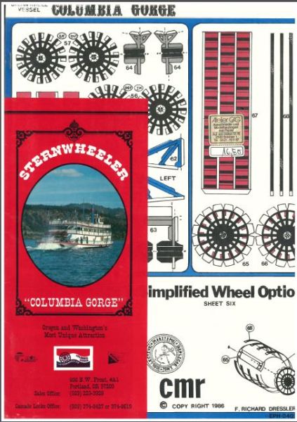 stern wheel vessel (Heckraddampfer) Columbia Gorge, US-Verlag cmr