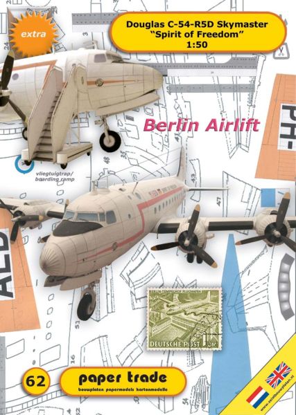 DOUGLAS C-54-R5D Spirit of Freedom - Rosinenbomber der Berliner Luftbrücke inkl. Flugzeugtreppe 1:50