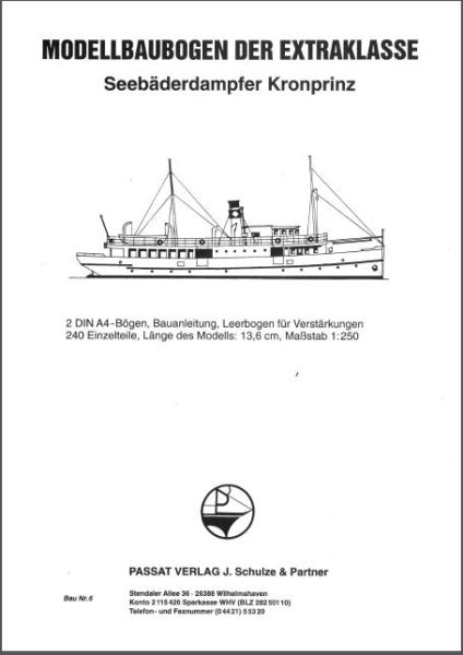 Seebäderdampfer Kronprinz  (1911) 1:250 selten