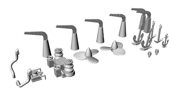 3D-Zurüstsatz für ORP Grom / ORP Blyskawica 1:200