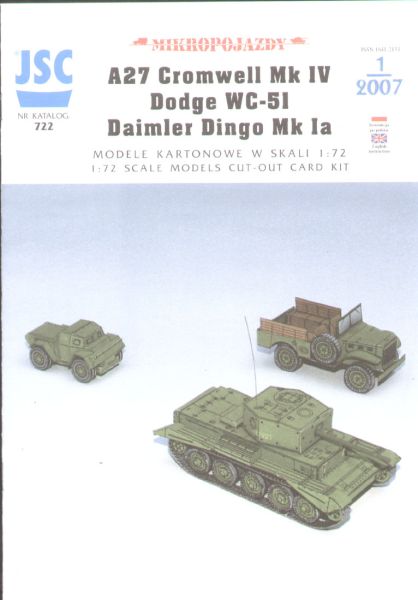 A27 Cromwell Mk.IV, Dodge WC-51 & Panzerwagen Mk.Ia 1:72