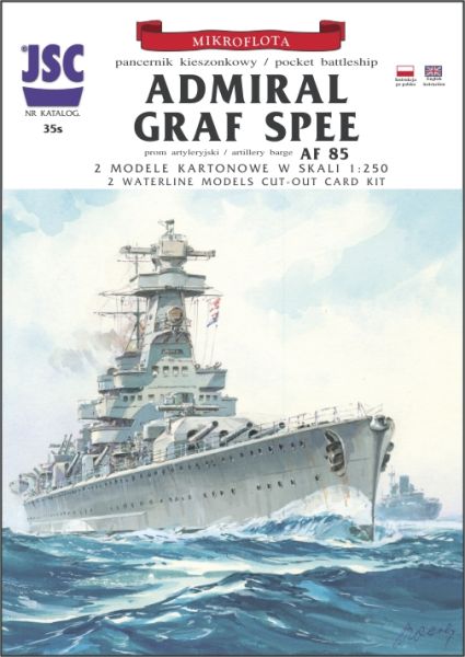 Admiral Graf Spee & Marinefährprahm AF 85 1:250 inkl. LC-Rumpfskelett