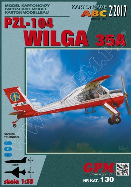 Aeroklub-Flugzeug PZL-104 Wilga-80 1:33 übersetzt