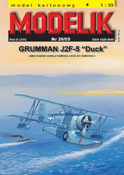 Amphibien-Flugzeug Grumman J2F-5 Duck 1:33 Offsetdruck