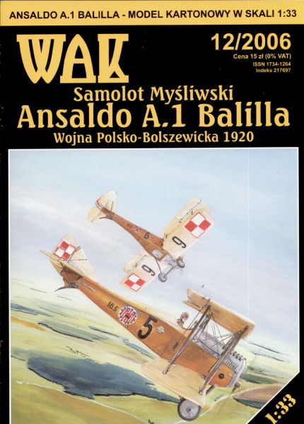 Ansaldo A.1 Balilla (polnisch-sowjet. Krieg 1920) 1:33 übersetzt