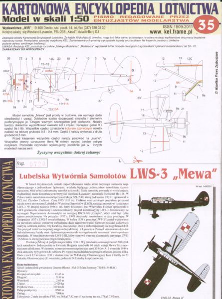 Aufklärungsflugzeug LWS-3A "Mewa A" (Möwe) 1939 1:50