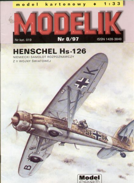 Aufklerungs-/Luftbildflugzeug Henschel Hs-126 1:33