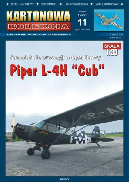 Beobachtungs- und Verbindungsflugzeug Piper L-4H "Cub" 1:33