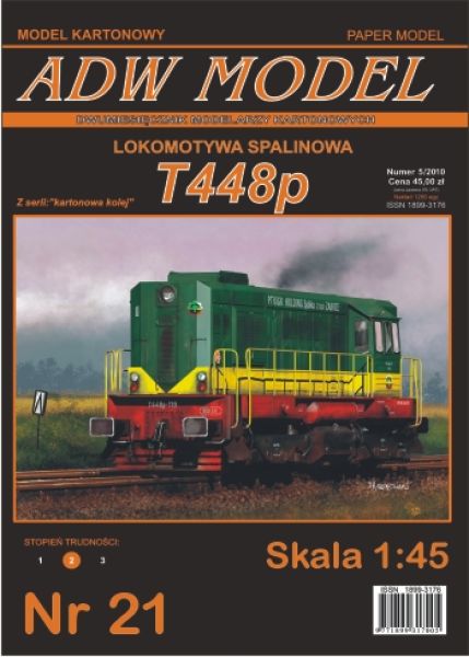 Betriebs-Diesellok T448p (CKD Prag, 1980er) 1:45 extrem
