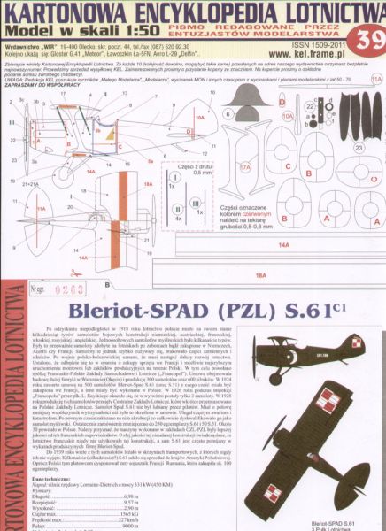 Bleriot-Spad (PZL) S.61 C1 (Anfang 1930er) 1:50