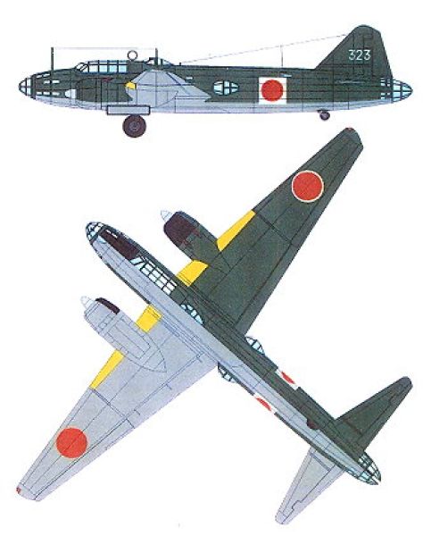 Bombenflugzeug Mitsubishi G4M1 Hamaki (Betty) -letzter Flug von Gen. Yamamoto 1:50
