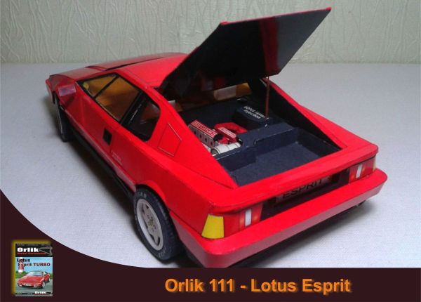 Britischer Sportwagen Lotus Esprit Turbo der Baureihe 1987 bis 1990 1:25