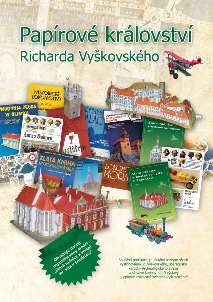 Buch Das Papierreich von Richard Vyskovsky + Altes Rathaus und Kirche des Hl. Veit Sobeslav/Sobieslau 1:160