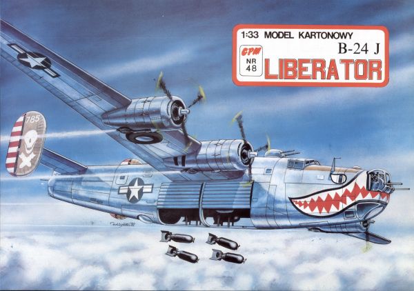 Consolidated B-24J Liberator 1:33 übersetzt, glänz. Silberdruck, Erstausgabe