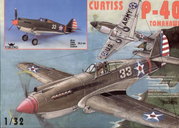 Curtiss P-40 Tomahawk der US-Army 1:32 übersetzt, einfach