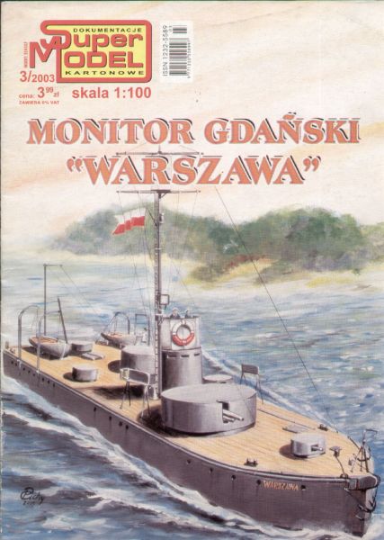 Danziger Flussmonitor der Klasse "Warszawa" (1920) 1:100