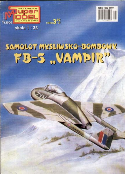 De Havilland FB-5 Vampire 1:33 einfach