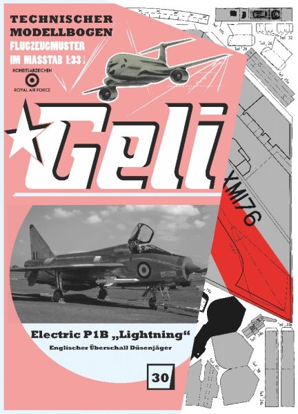 Electric P1B "Lightning" Englischer Überschall Düsenjäger (Nr. 30) 1:33