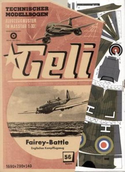 englisches Kampfflugzeug Fairey Battle 1:33 deusche Bauanleitung