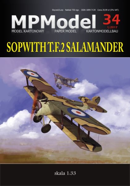 Erdkampfflugzeug Sopwith TF.2 Salamander der RAF 1:33