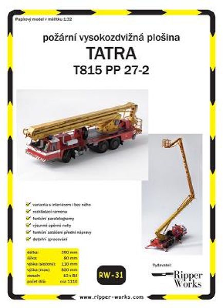 Feuerwehr-Höhen-Hebebühne Tatra T815 PP 27-2 1:32