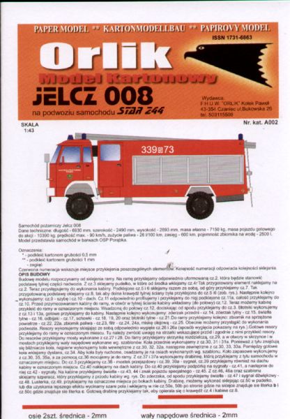 Feuerwehr Jelcz 008 (Fahrgestell Star 244) 1:43  einfach!