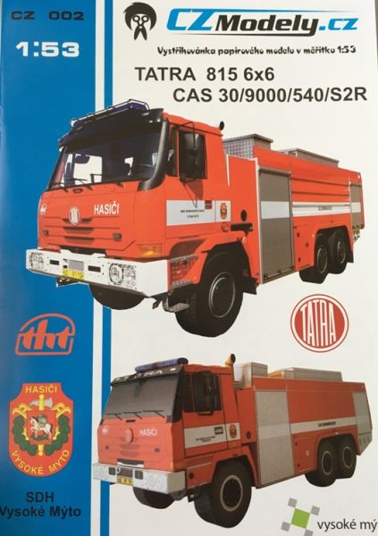 Feuerwehrfahrzeug Tatra 815 6x6 CAS 30/9000/540/S2R 1:53 einfach