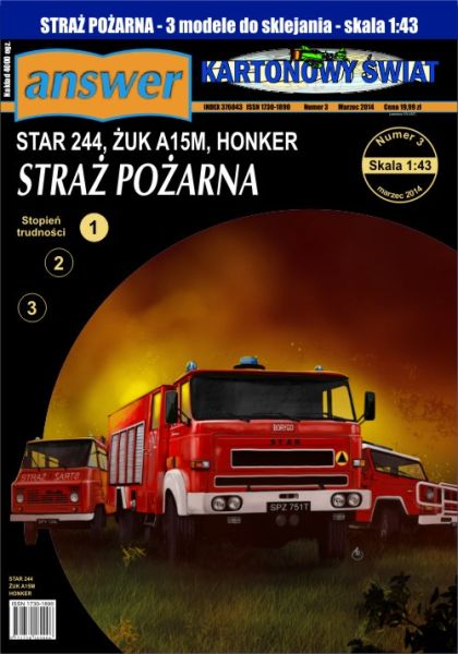 Feuerwehrfahrzeuge Star 244, Zuk A15M, Honker 1:43 einfach