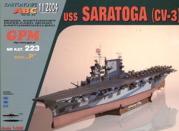 Flugzeugträger USS Saratoga CV-3 (Sept. 1944) 1:200 übersetzt!